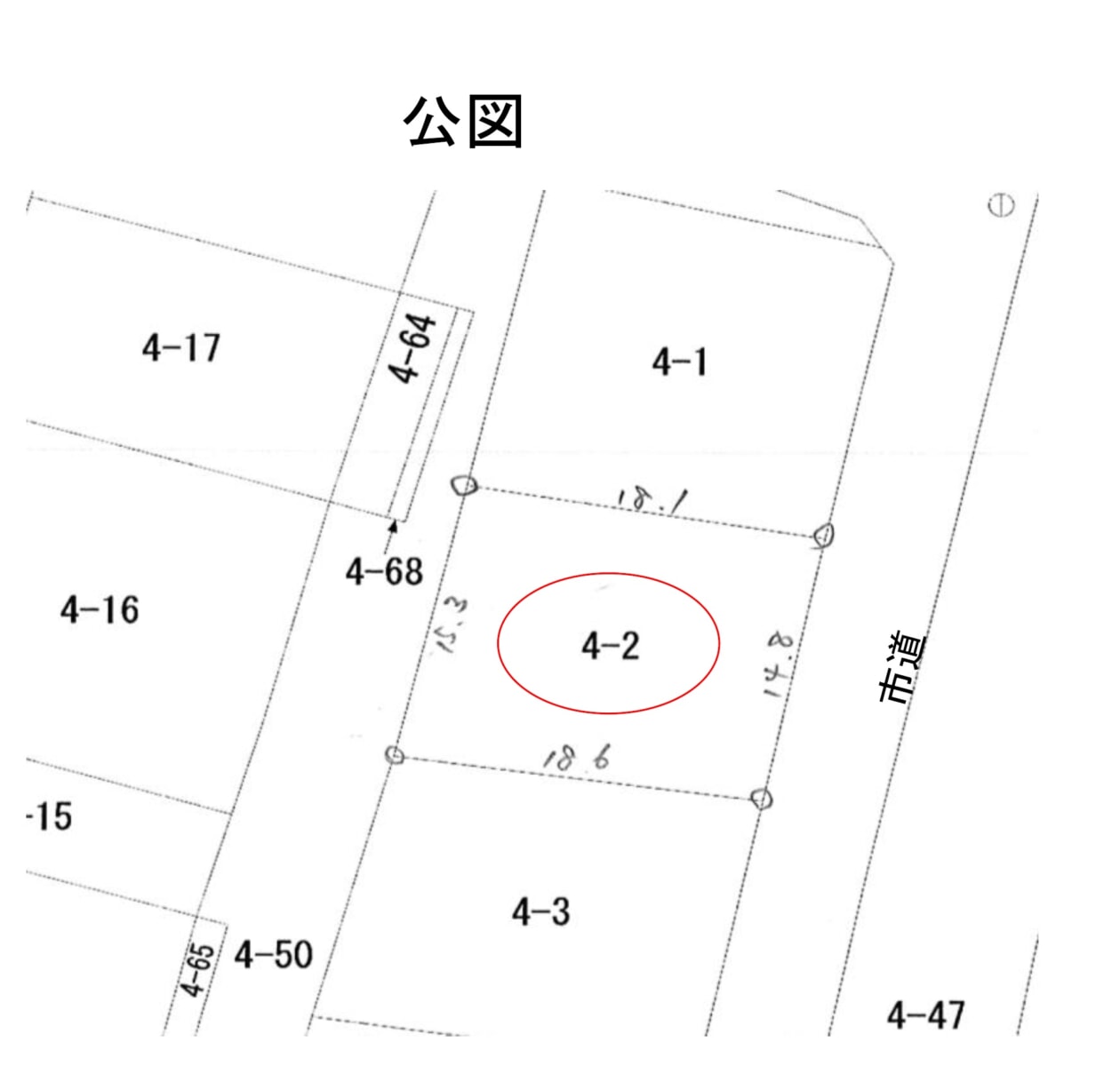 秋田県にかほ市象潟町字鳥の海4番2 土地 宅地 公図